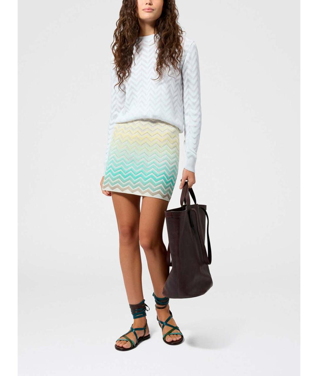 MISSONI Мульти хлопковая юбка мини, фото 2