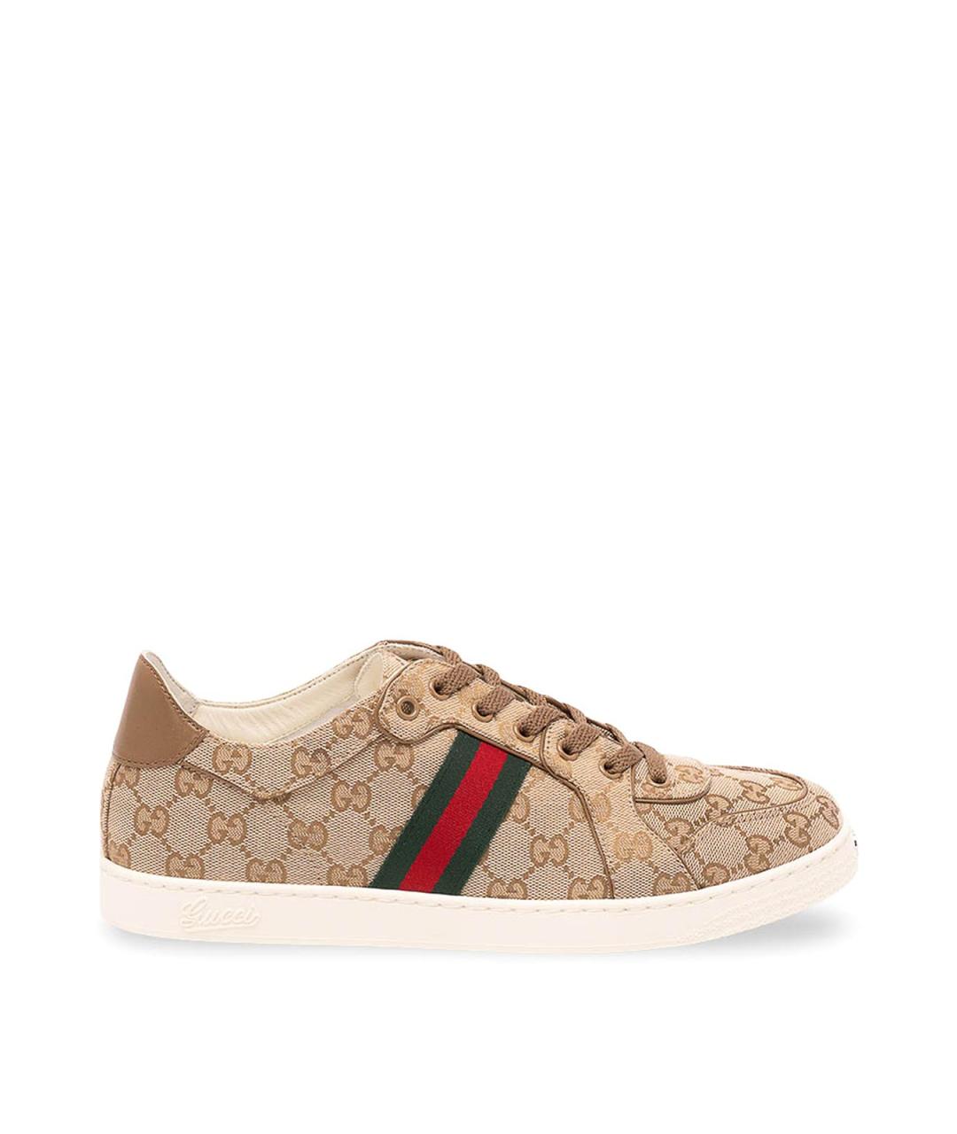 GUCCI Бежевые низкие кроссовки / кеды, фото 1