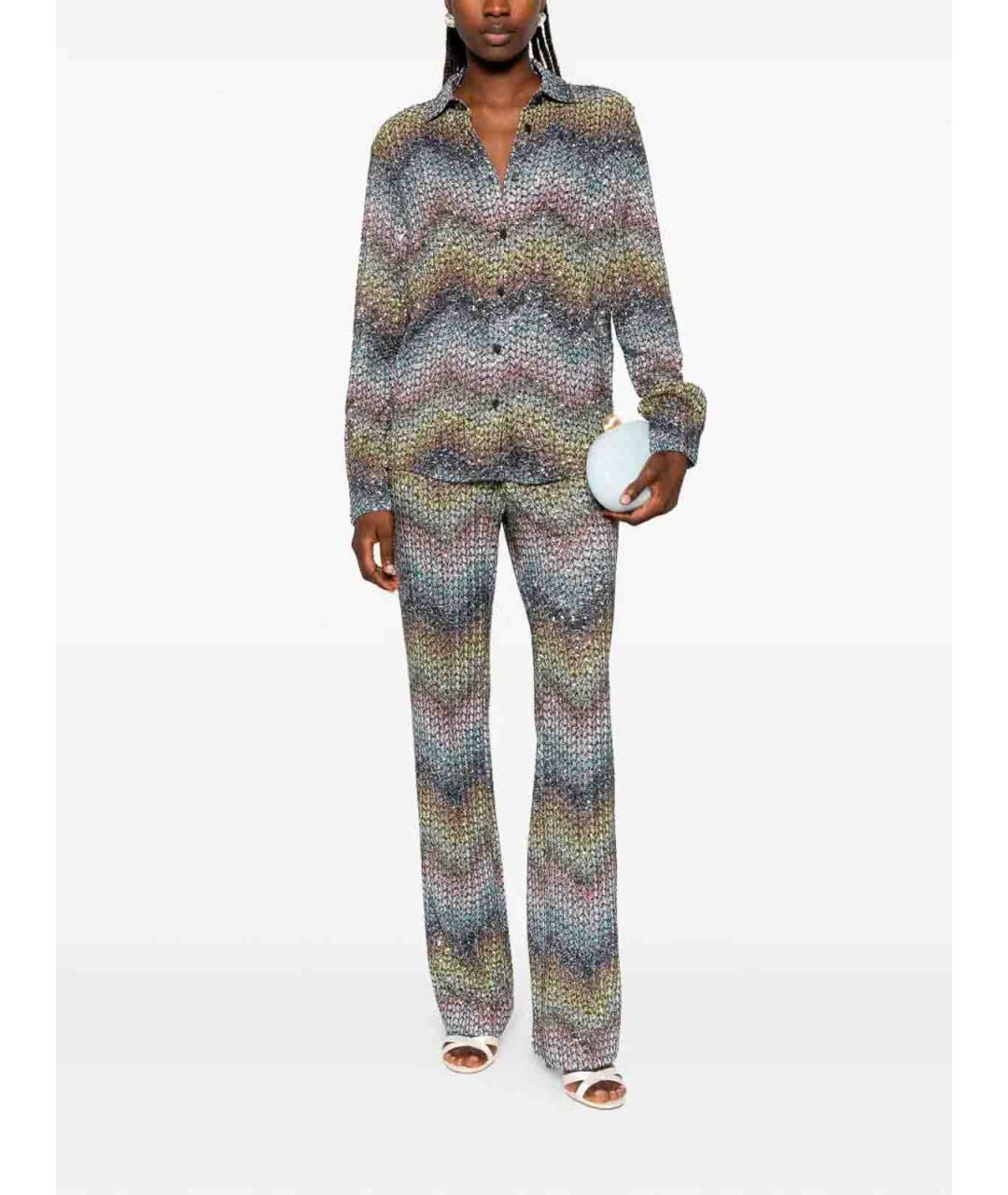 MISSONI Мульти вискозные прямые брюки, фото 2