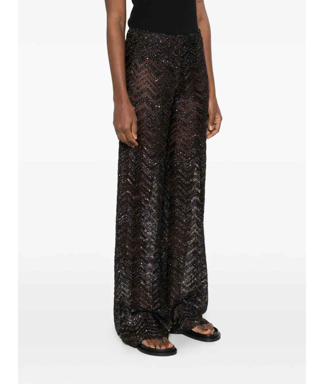 MISSONI Коричневые полиэстеровые брюки широкие, фото 5