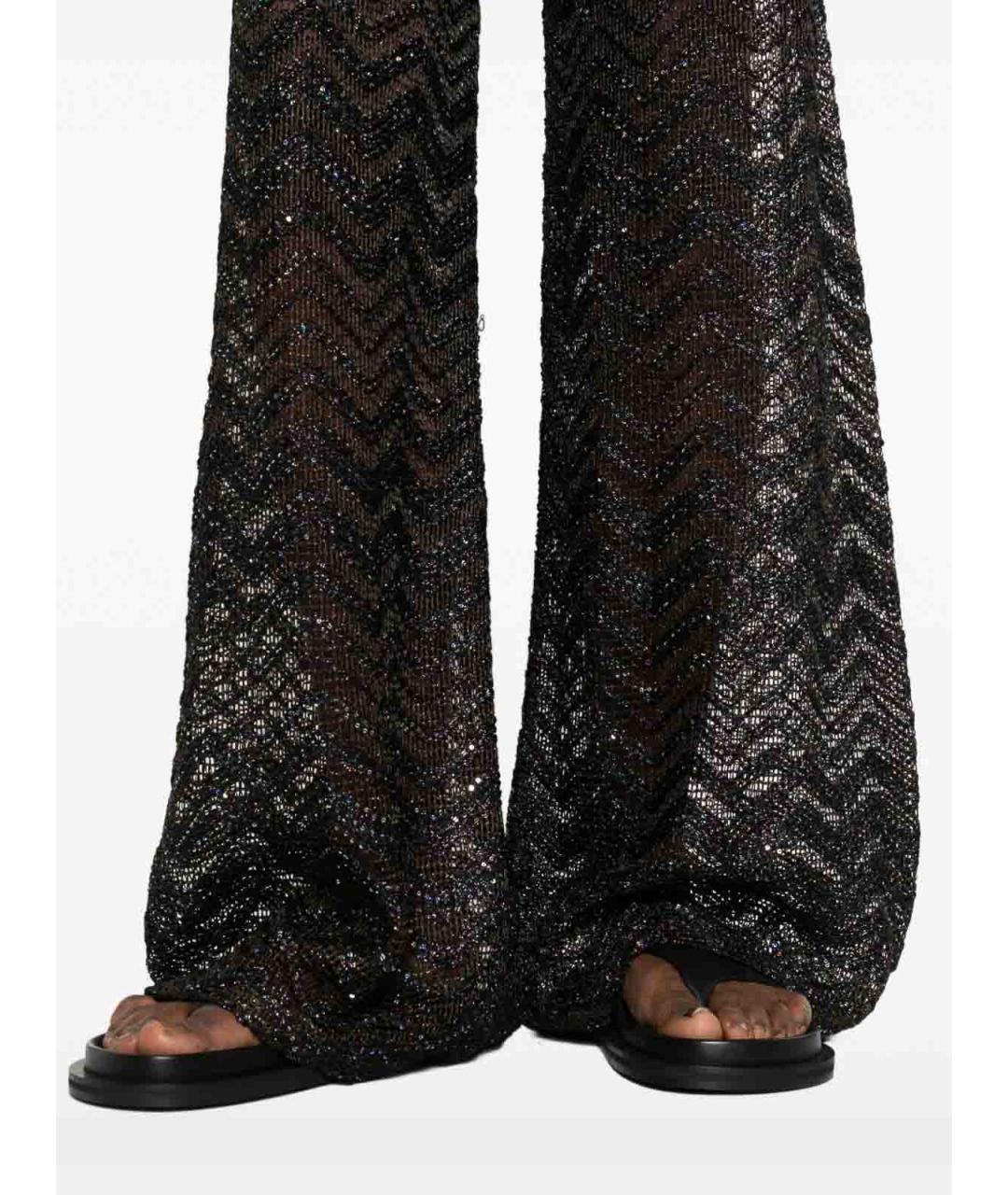 MISSONI Коричневые полиэстеровые брюки широкие, фото 4