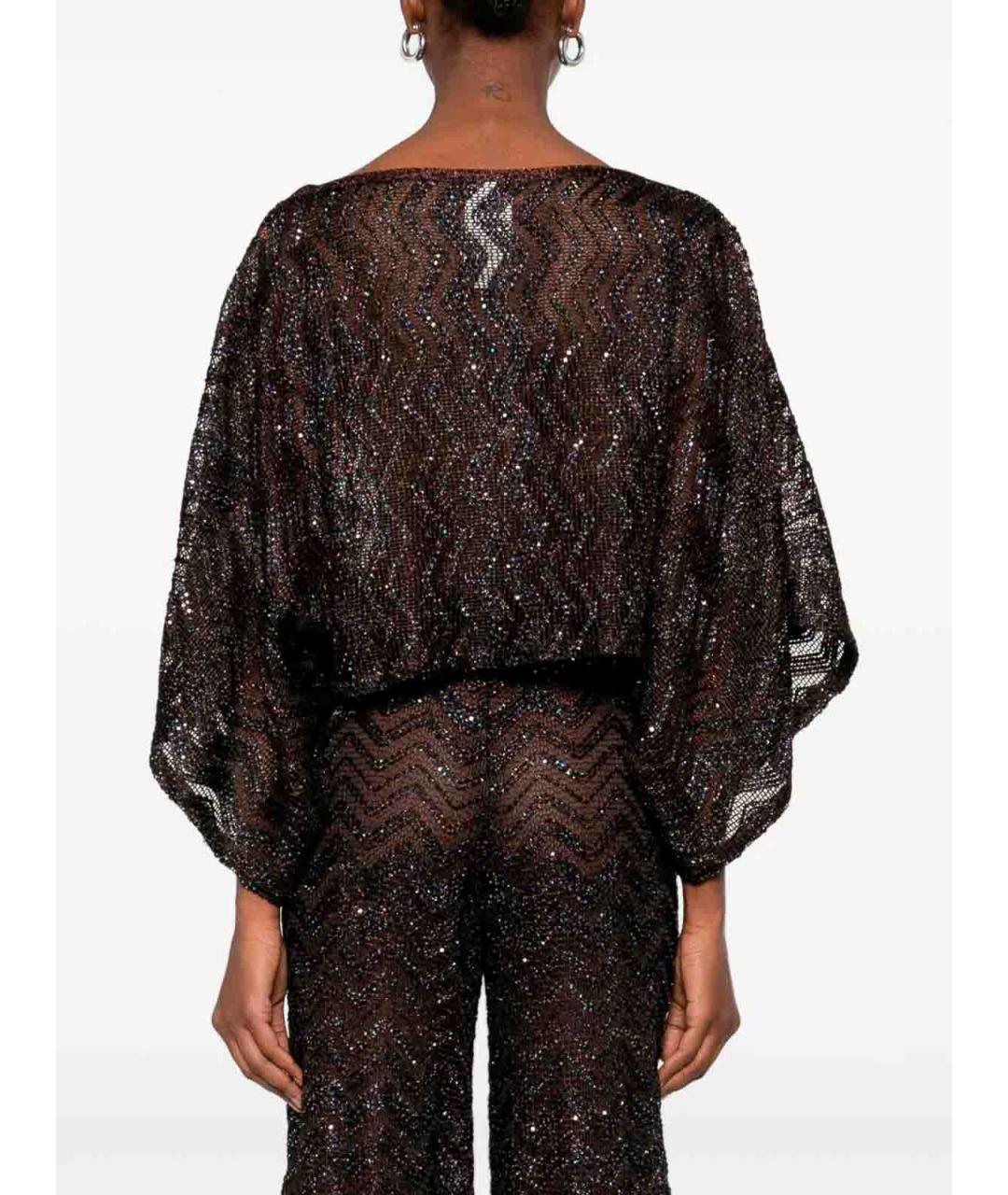 MISSONI Коричневый полиэстеровый джемпер / свитер, фото 3