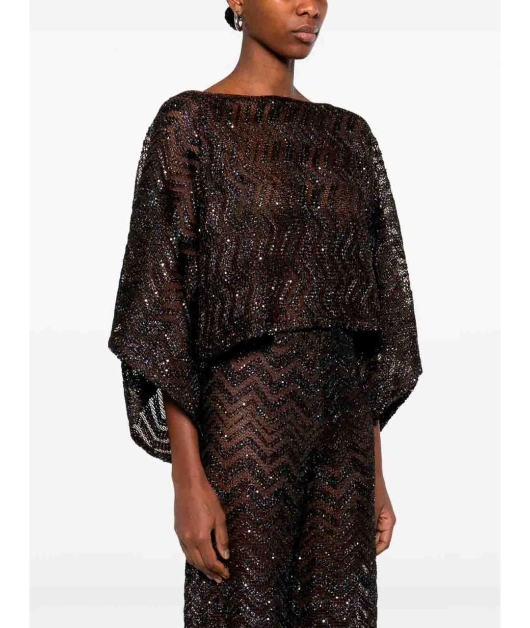 MISSONI Коричневый полиэстеровый джемпер / свитер, фото 5