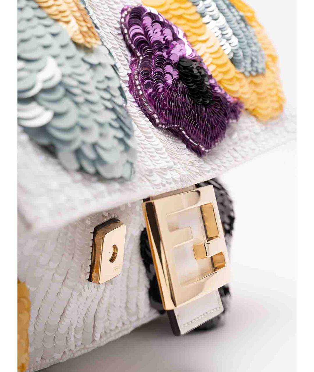 FENDI Белая сумка через плечо, фото 4