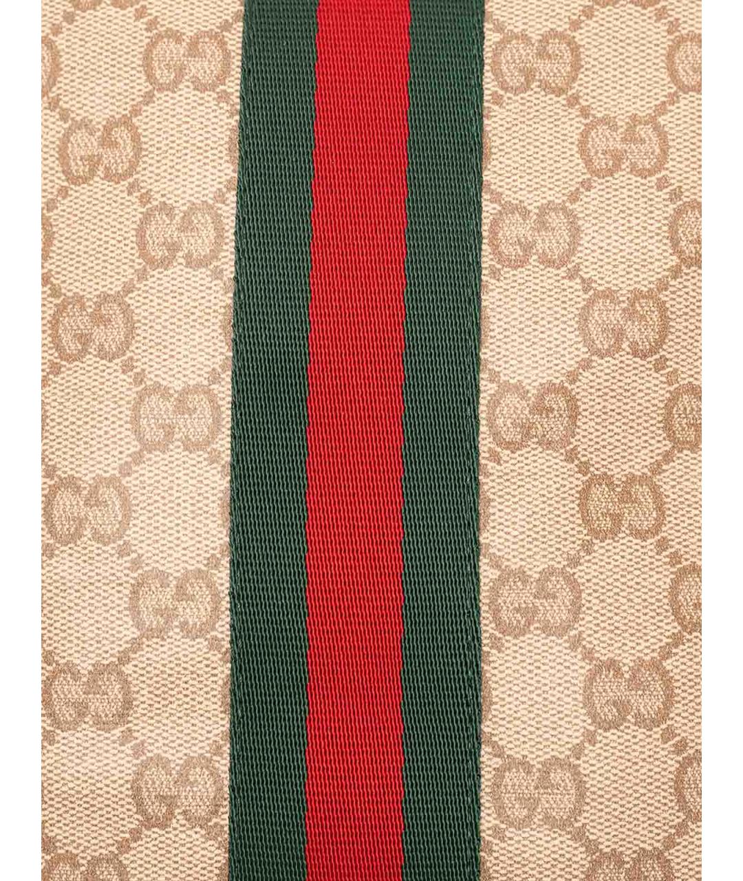 GUCCI Бежевая хлопковая сумка на плечо, фото 5