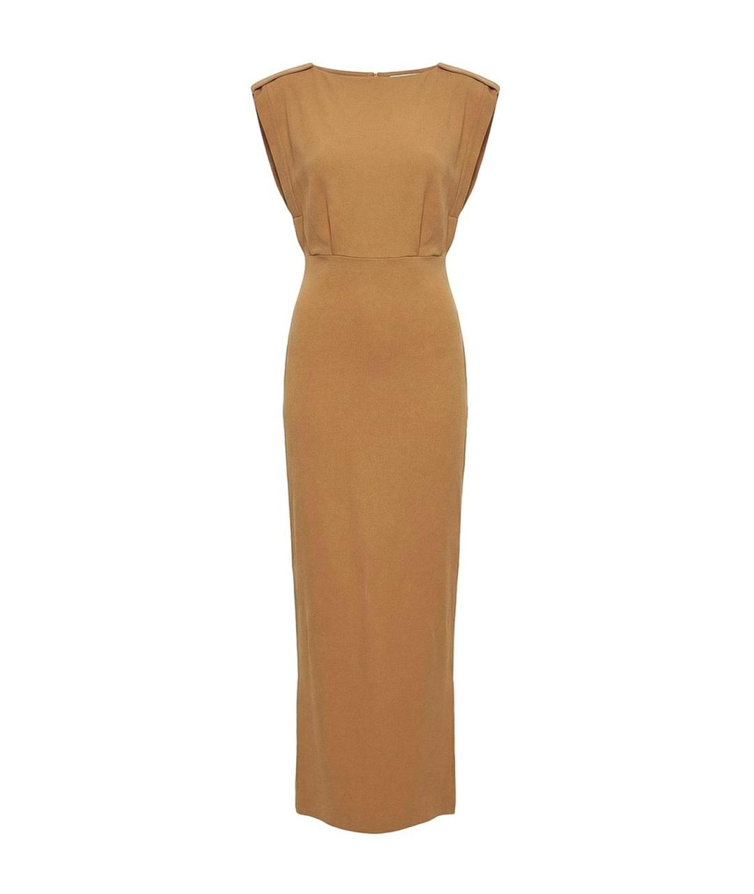 ELISABETTA FRANCHI Бежевое полиамидовое вечернее платье, фото 1