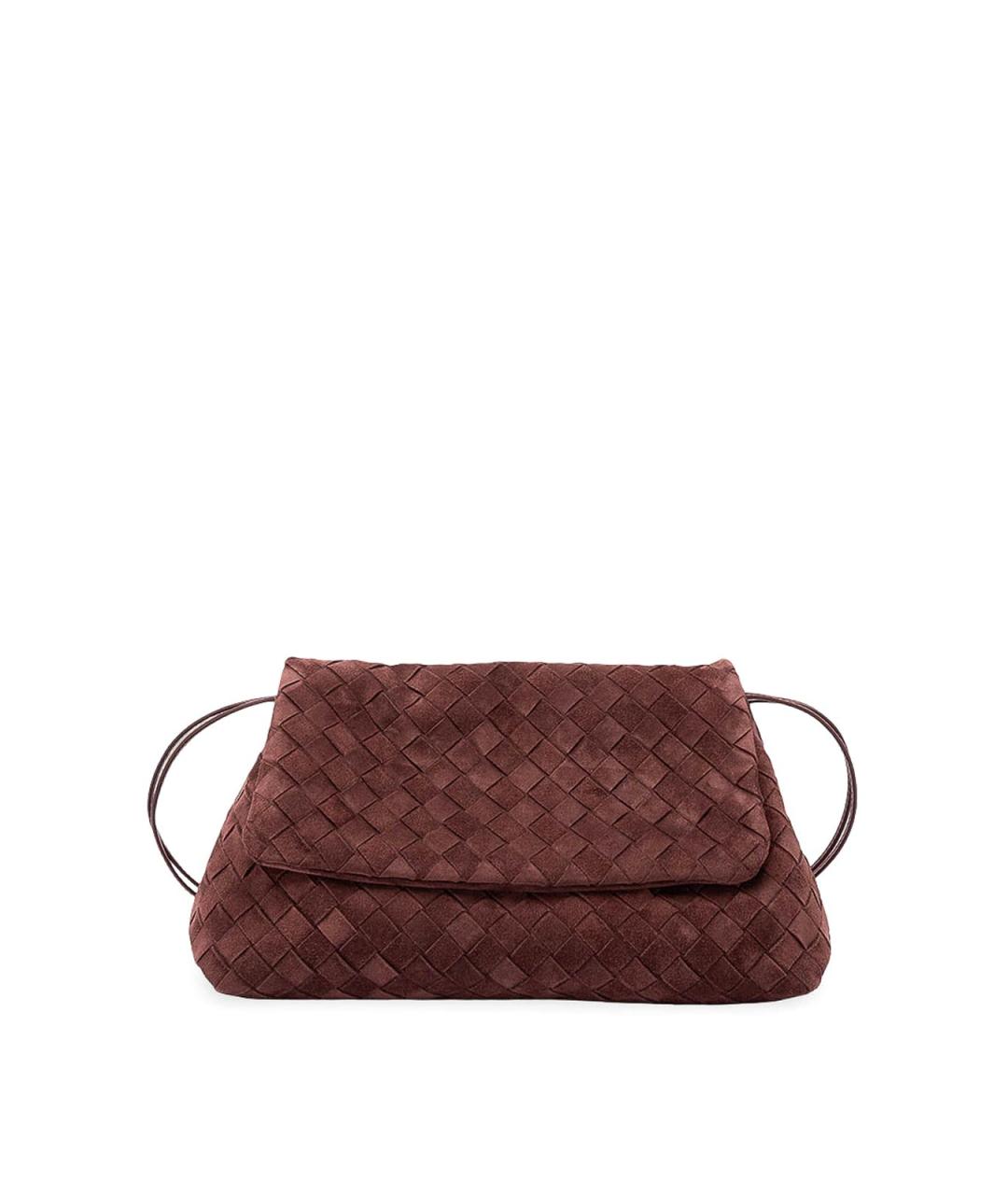 BOTTEGA VENETA Коричневая замшевая сумка через плечо, фото 1