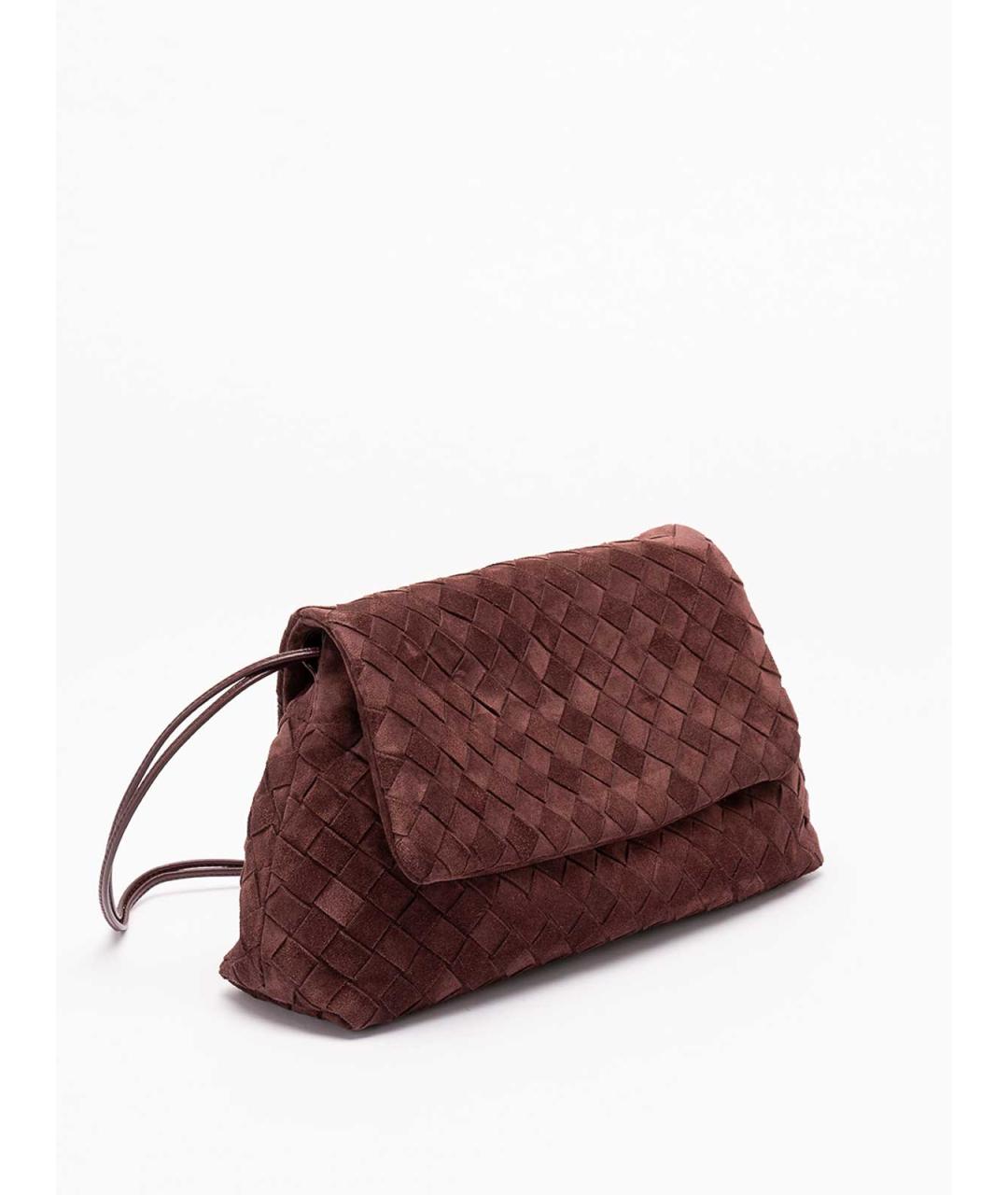 BOTTEGA VENETA Коричневая замшевая сумка через плечо, фото 3
