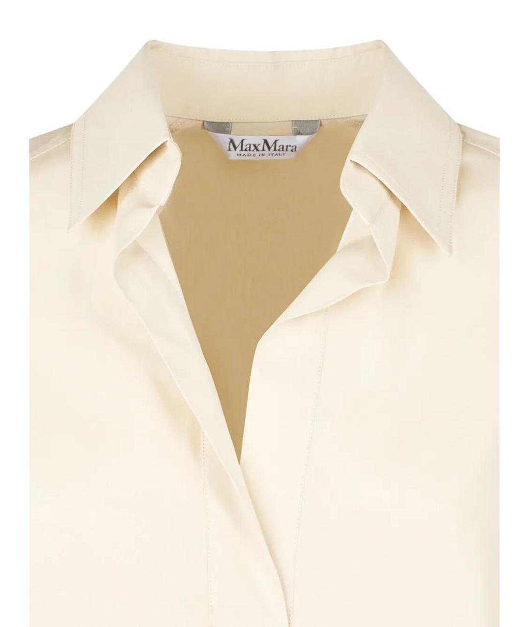 MAX MARA Бежевое хлопковое повседневное платье, фото 3