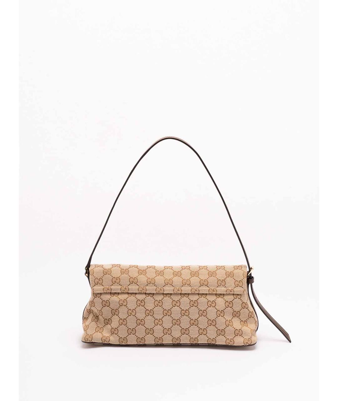 GUCCI Бежевая жаккардовая сумка через плечо, фото 2