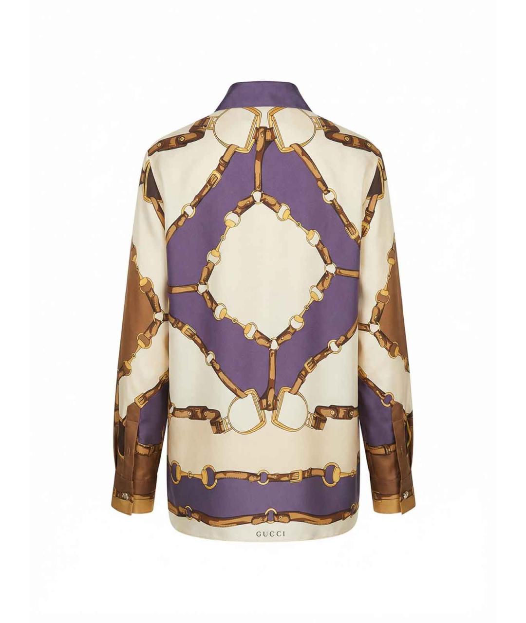GUCCI Мульти шелковая блузы, фото 2