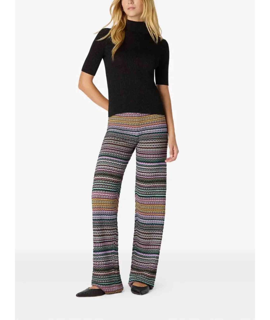 MISSONI Мульти полиамидовые прямые брюки, фото 2