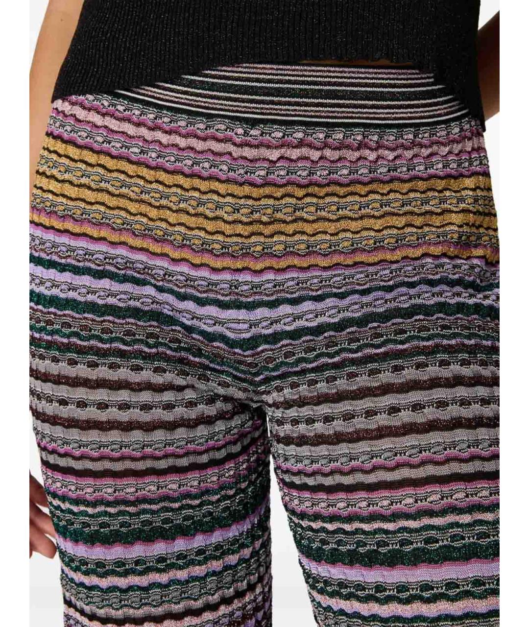 MISSONI Мульти полиамидовые прямые брюки, фото 3