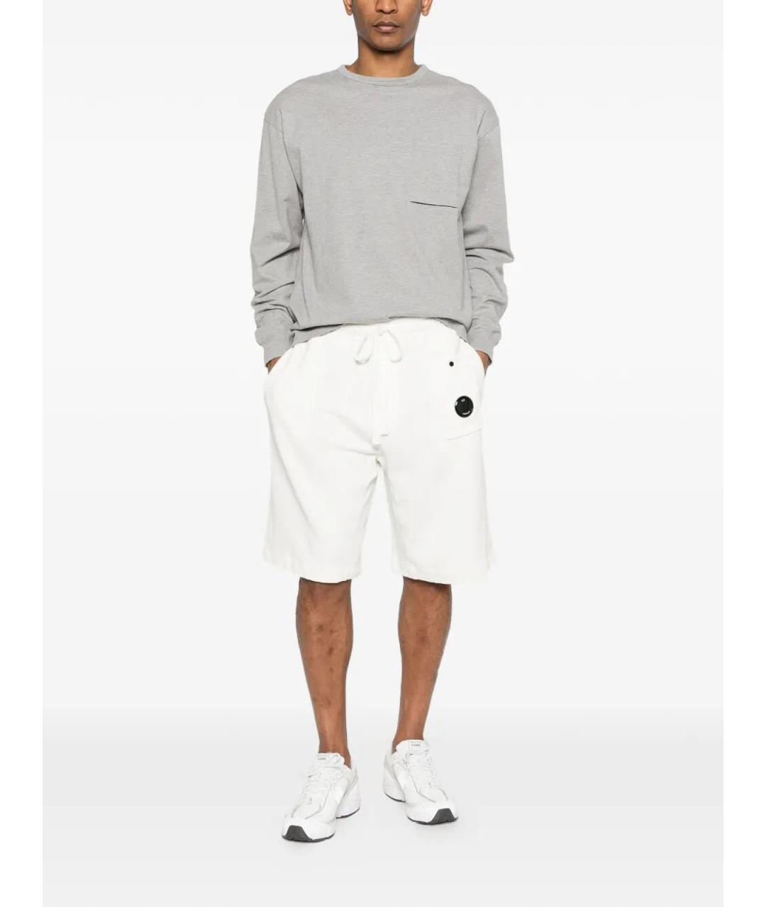 CP COMPANY Белые хлопковые шорты, фото 2