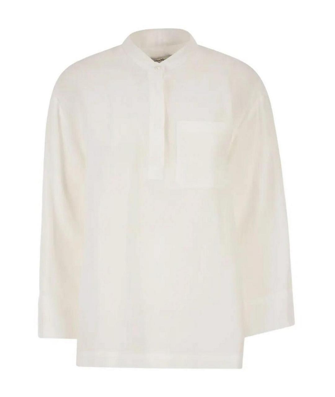 MAX MARA Белая льняная рубашка, фото 1