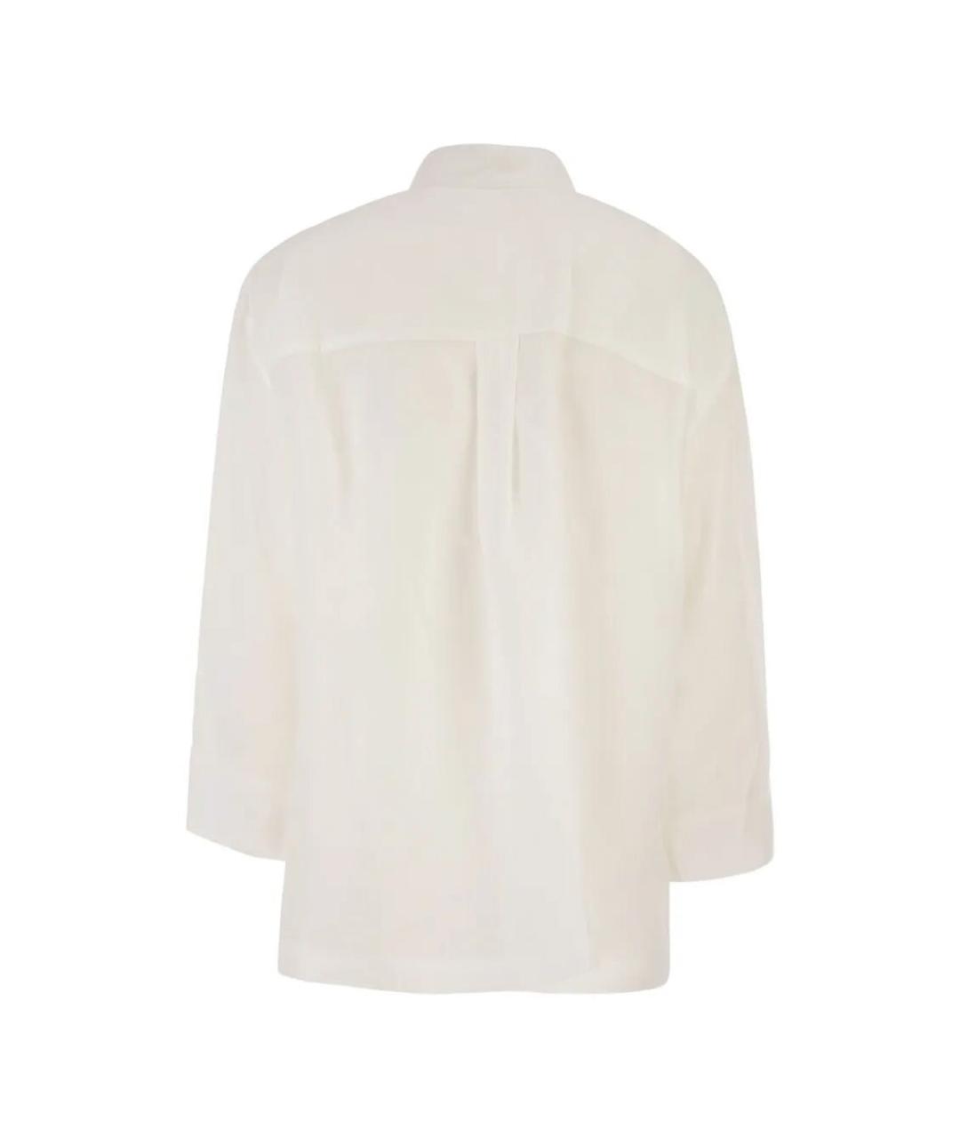 MAX MARA Белая льняная рубашка, фото 2