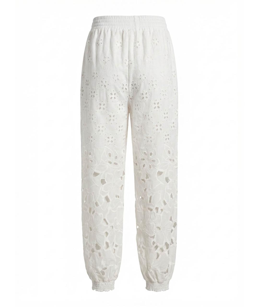 ERMANNO SCERVINO Белые хлопковые спортивные брюки и шорты, фото 2