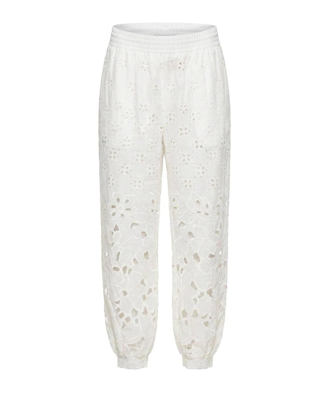 ERMANNO SCERVINO Белые хлопковые спортивные брюки и шорты, фото 1