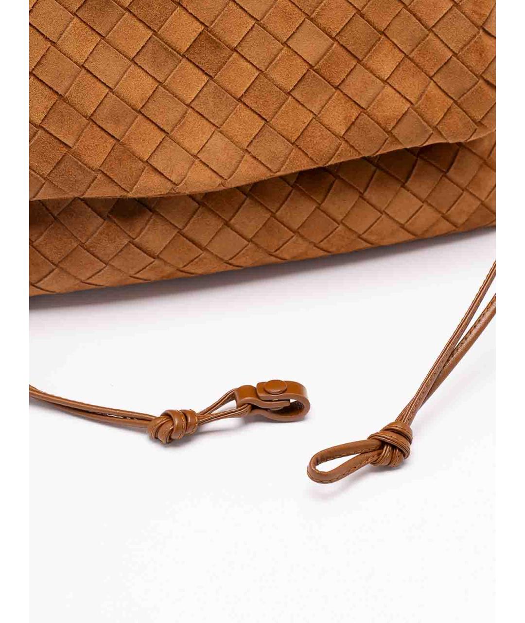 BOTTEGA VENETA Коричневая замшевая сумка тоут, фото 4