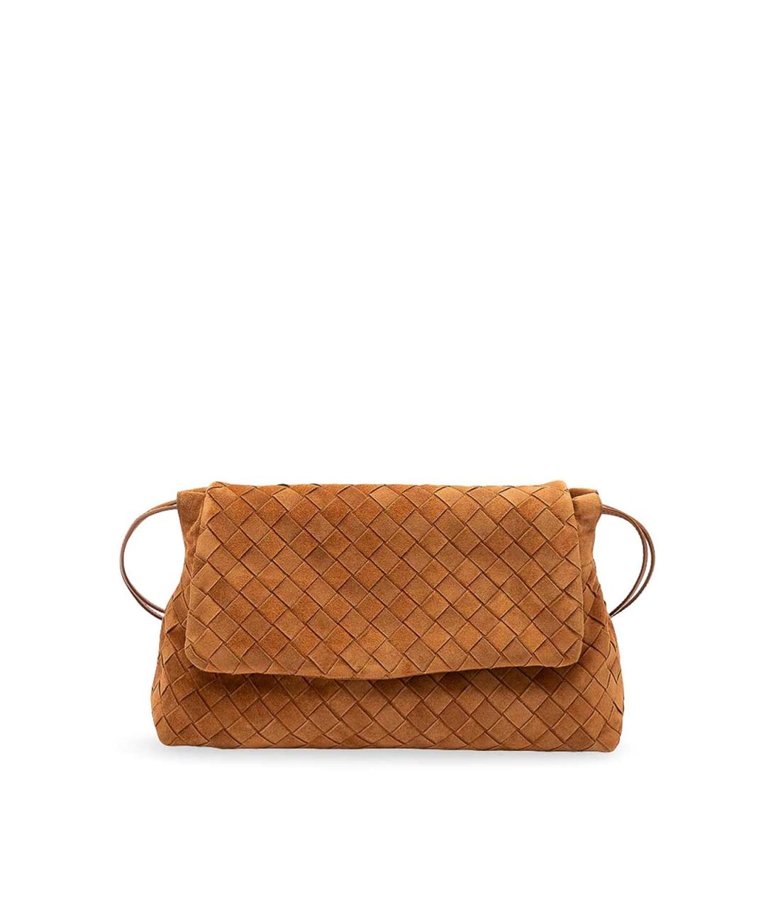 BOTTEGA VENETA Коричневая замшевая сумка тоут, фото 1