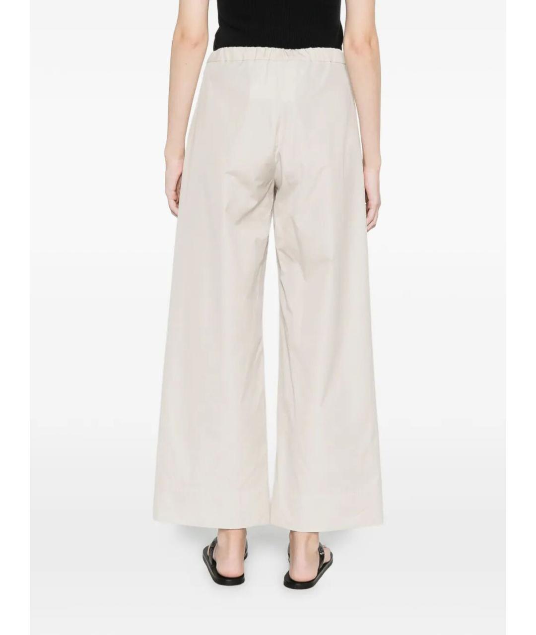MAX MARA Серые хлопковые брюки широкие, фото 3