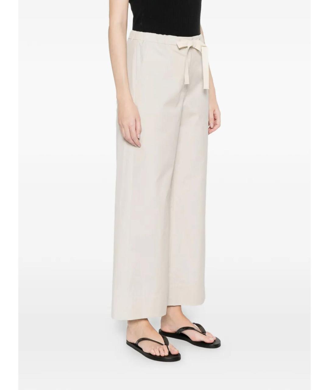 MAX MARA Серые хлопковые брюки широкие, фото 4