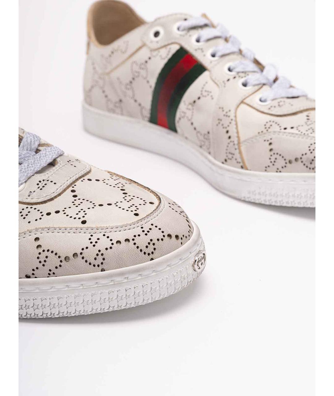 GUCCI Белые кеды, фото 5