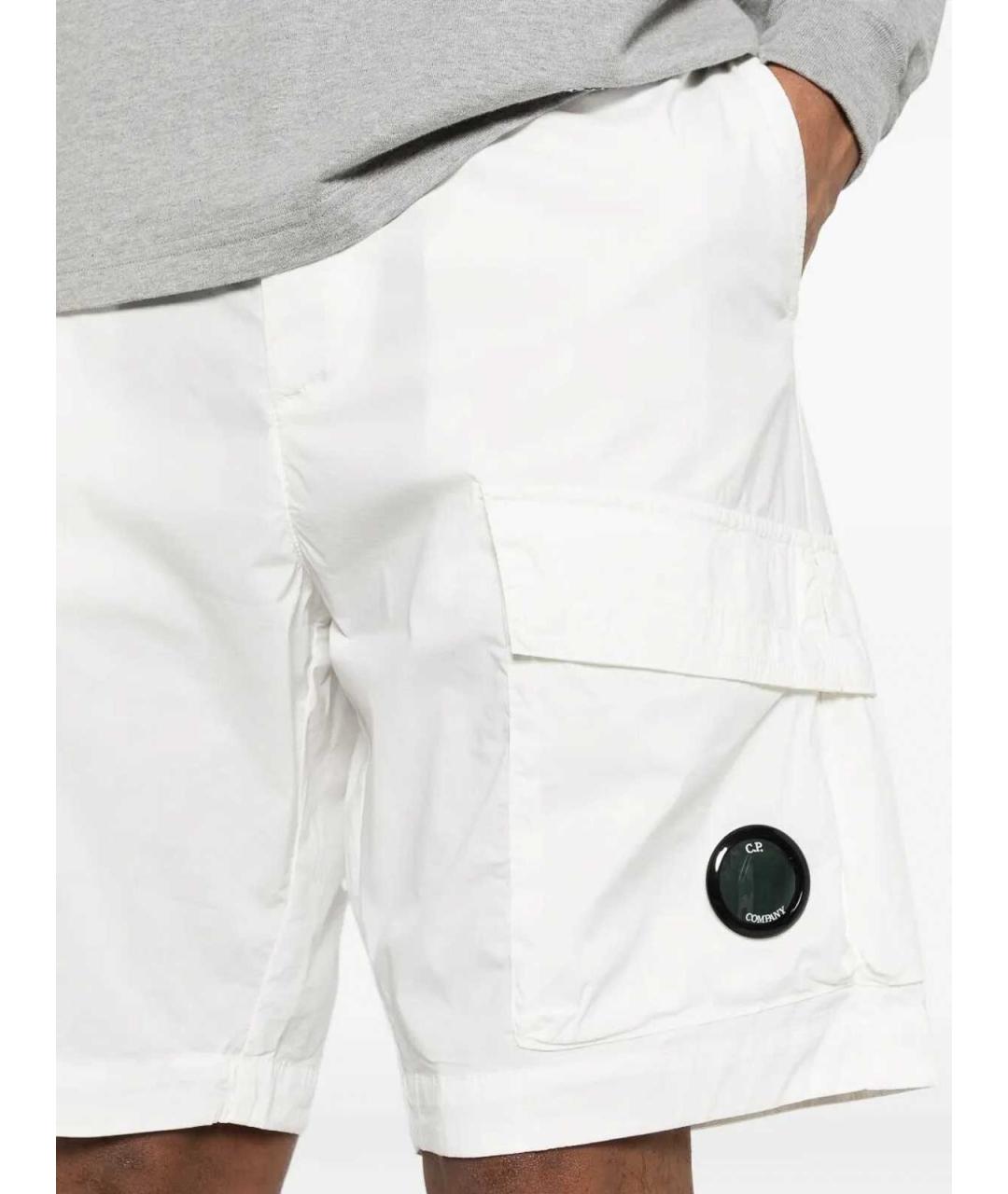 CP COMPANY Белые хлопковые шорты, фото 4