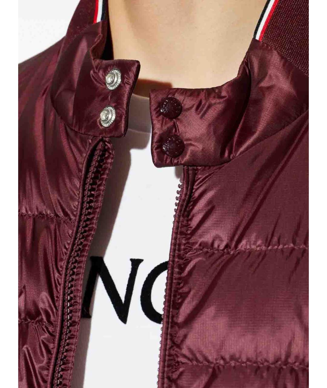 MONCLER Красная полиамидовая куртка, фото 5