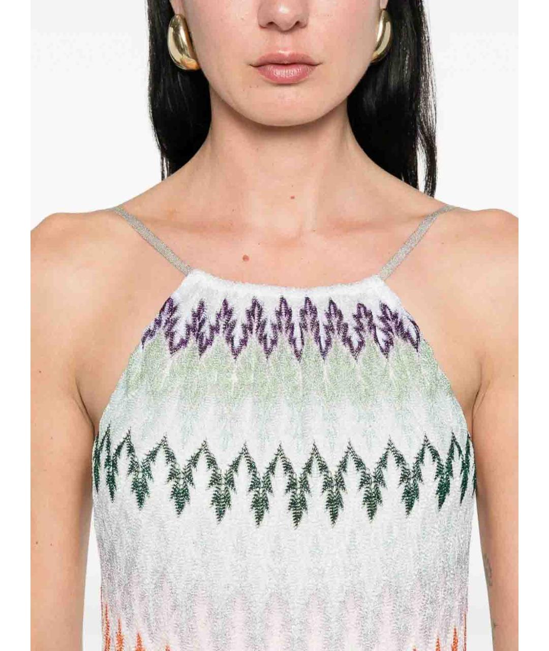 MISSONI Белое вискозное платье, фото 3