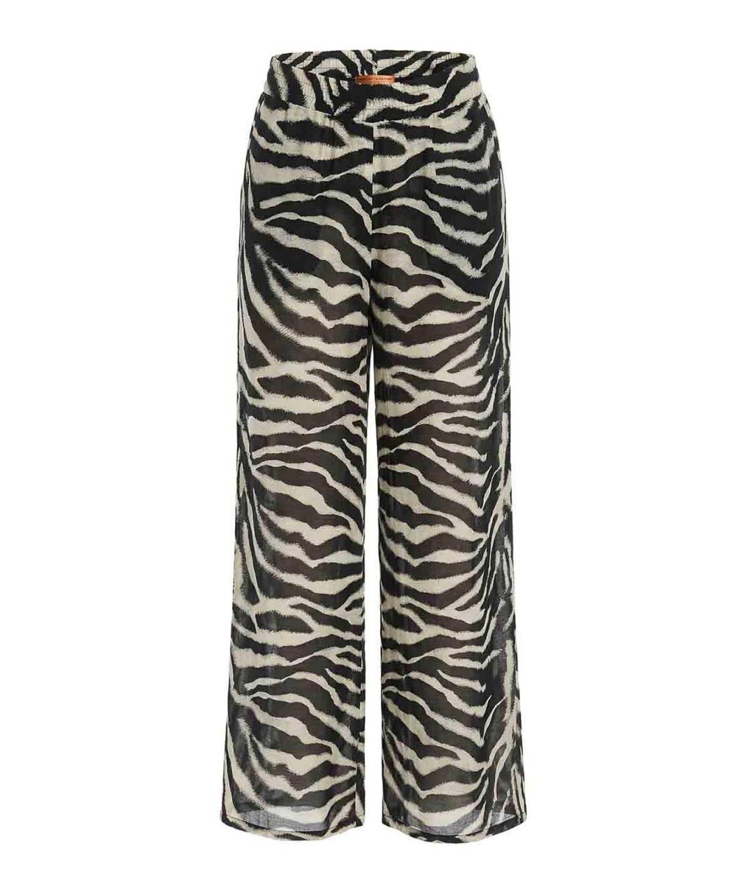 ERMANNO SCERVINO Мульти хлопковые брюки широкие, фото 1