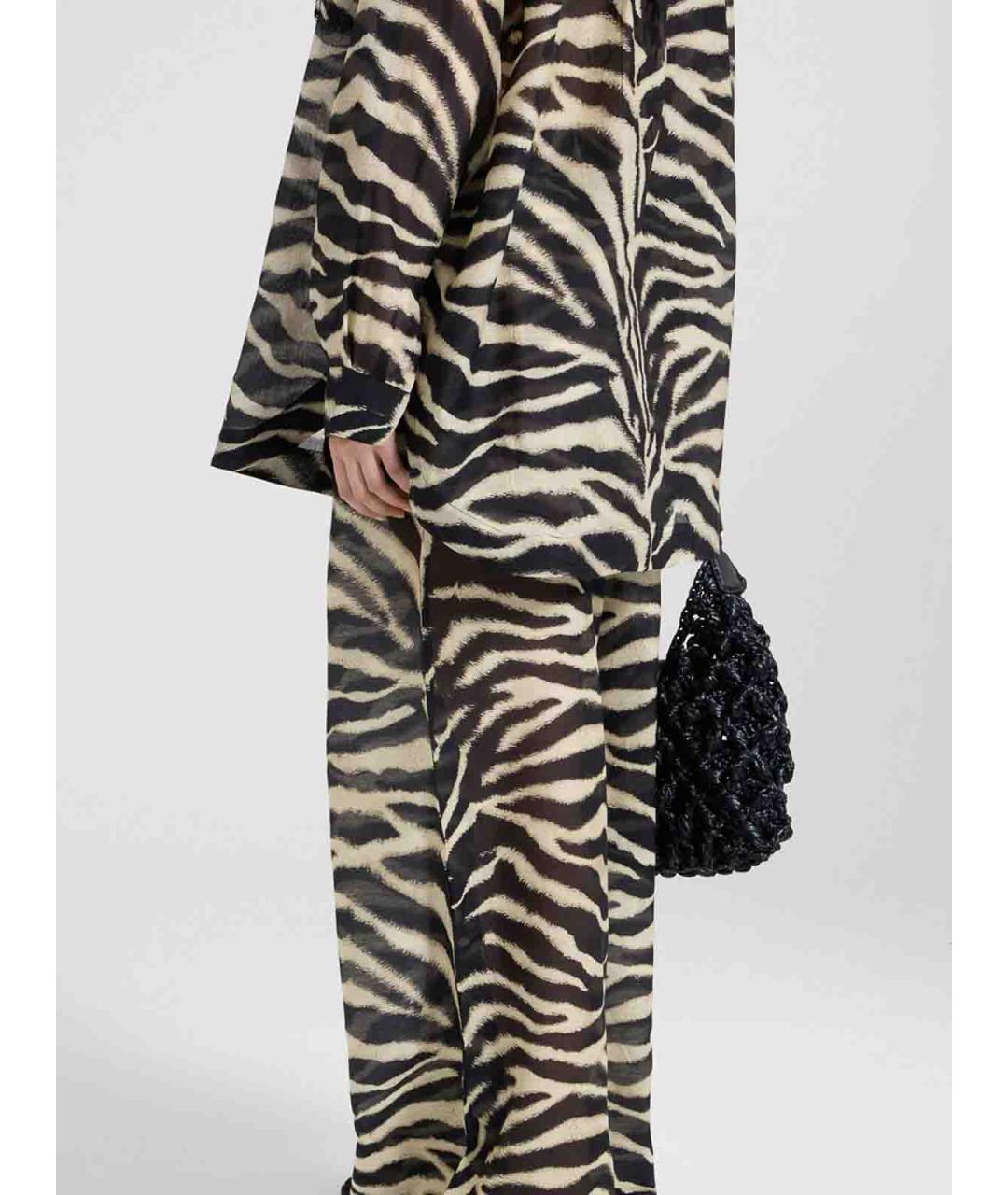 ERMANNO SCERVINO Мульти хлопковые брюки широкие, фото 4