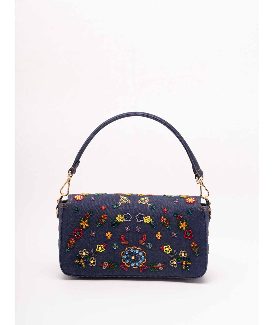 FENDI Темно-синяя деним сумка через плечо, фото 2