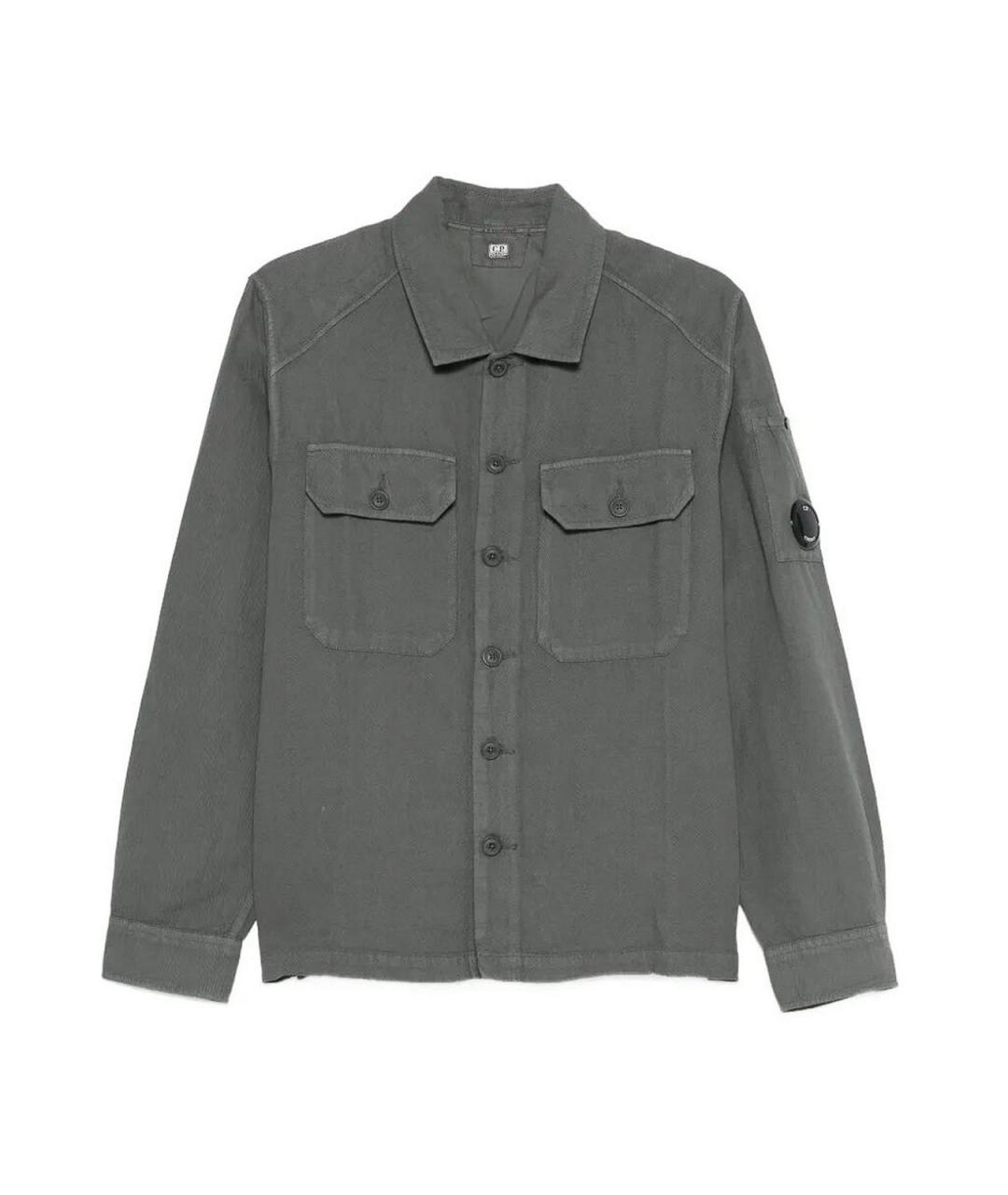 CP COMPANY Серебряная хлопковая кэжуал рубашка, фото 1