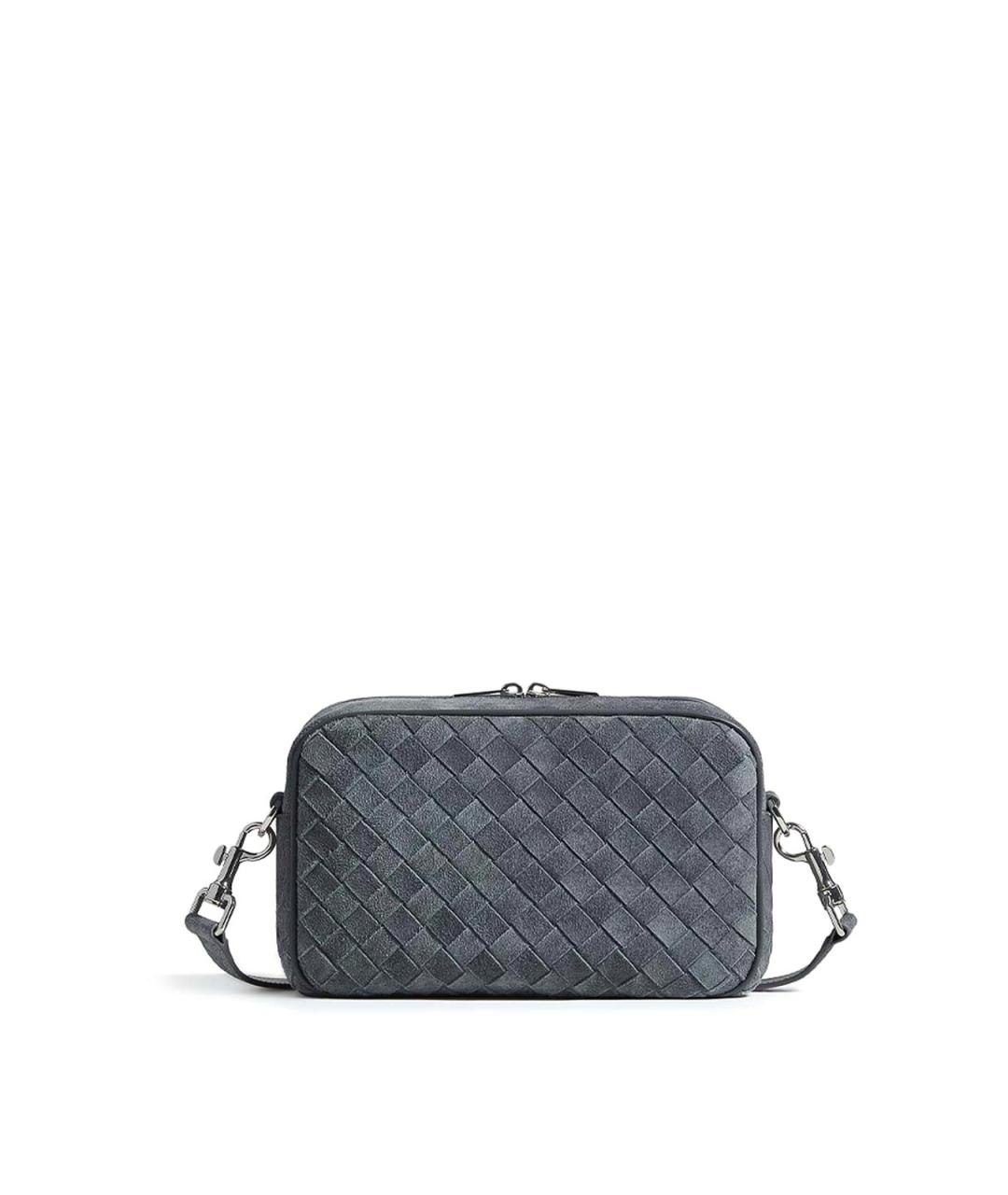 BOTTEGA VENETA Голубая замшевая сумка на плечо, фото 1
