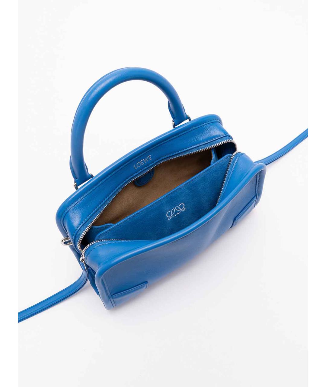 LOEWE Синяя кожаная сумка тоут, фото 6