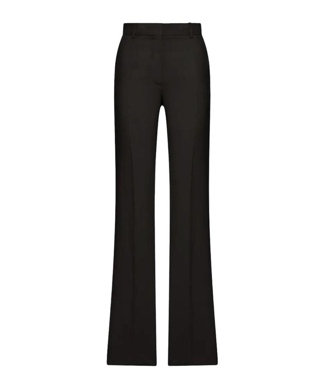 SPORTMAX Черные вискозные прямые брюки, фото 1