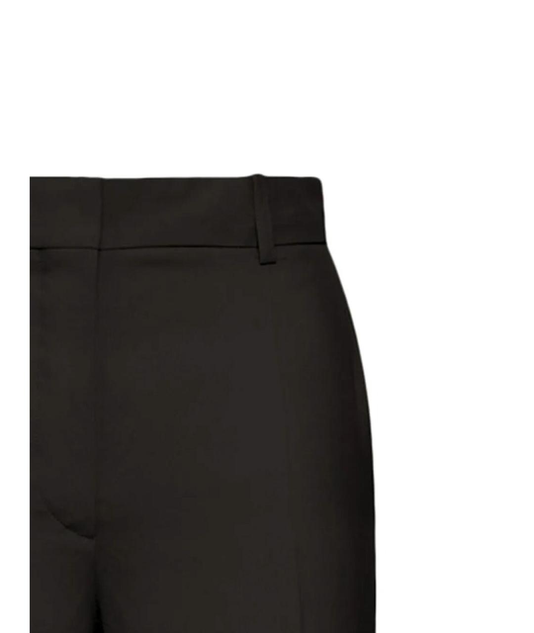 SPORTMAX Черные вискозные прямые брюки, фото 2
