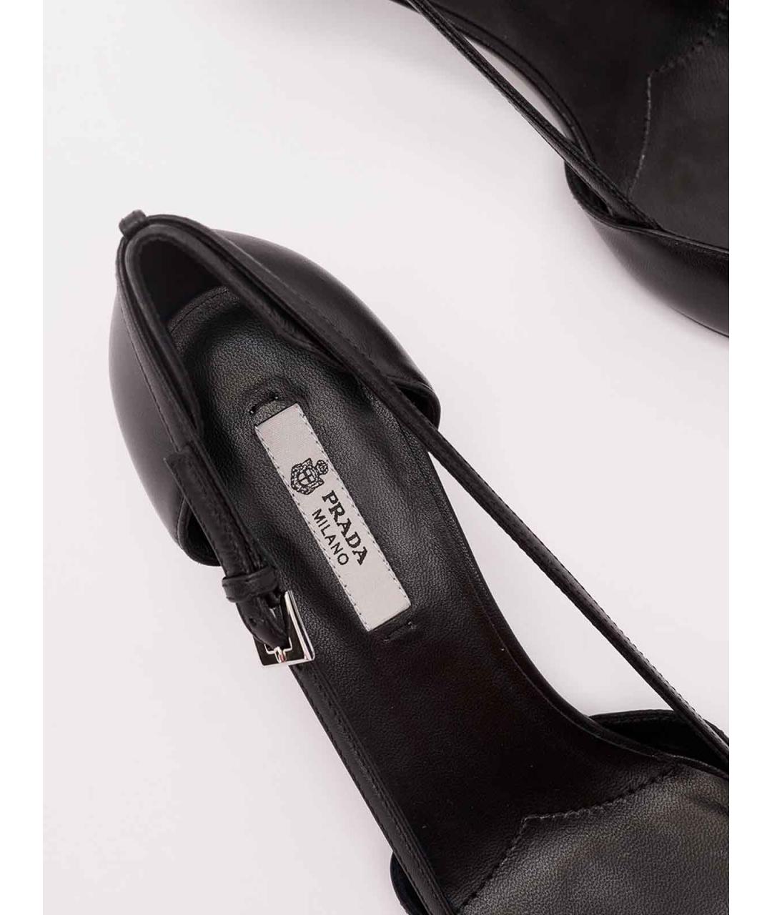 PRADA Черные кожаные туфли, фото 6