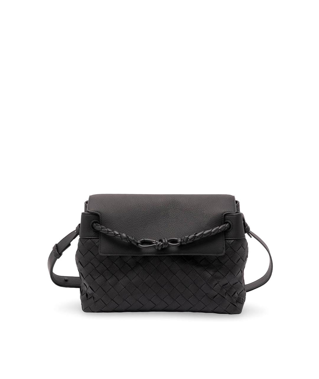 BOTTEGA VENETA Черная кожаная сумка на плечо, фото 1