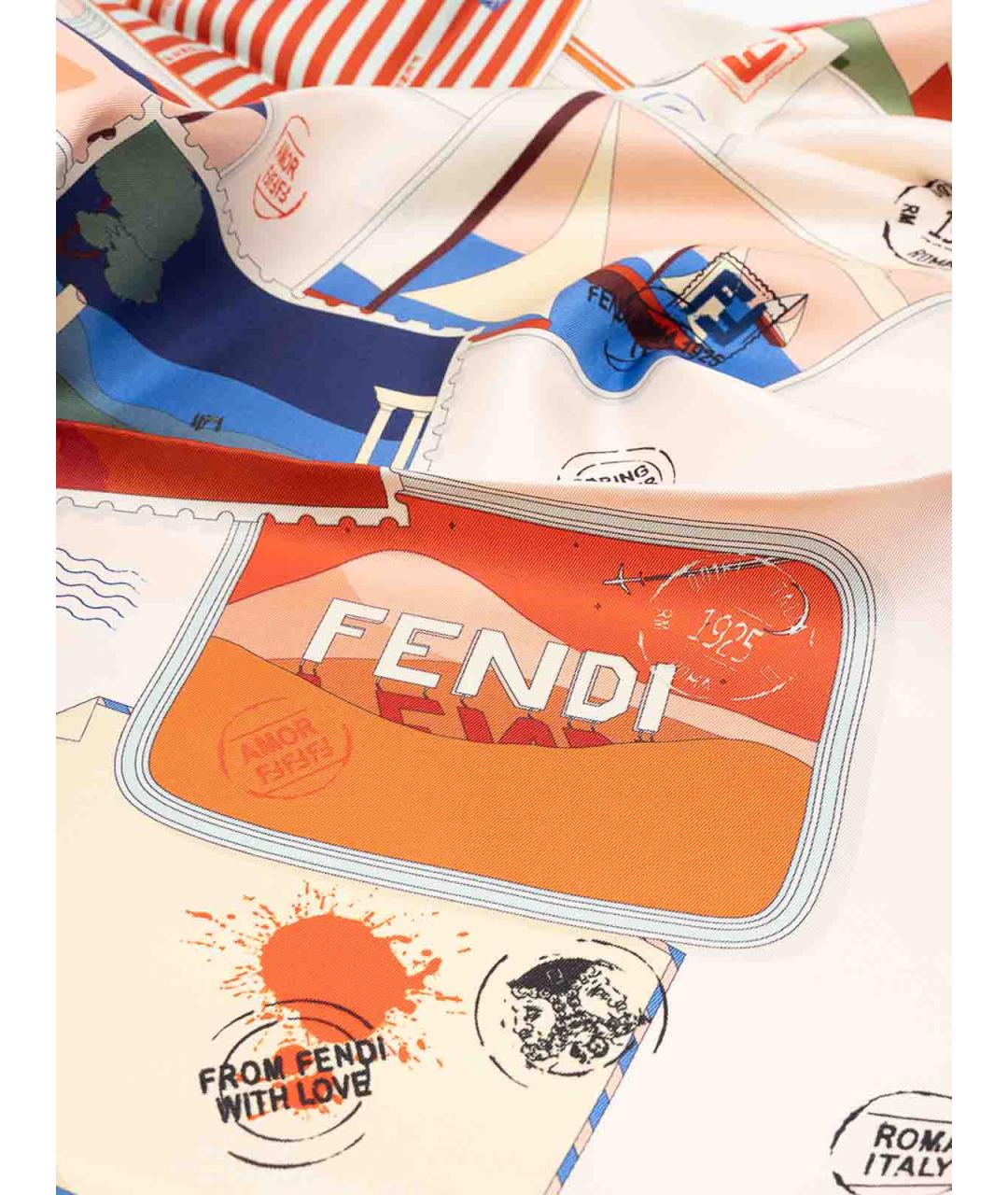FENDI Мульти шелковый платок, фото 2