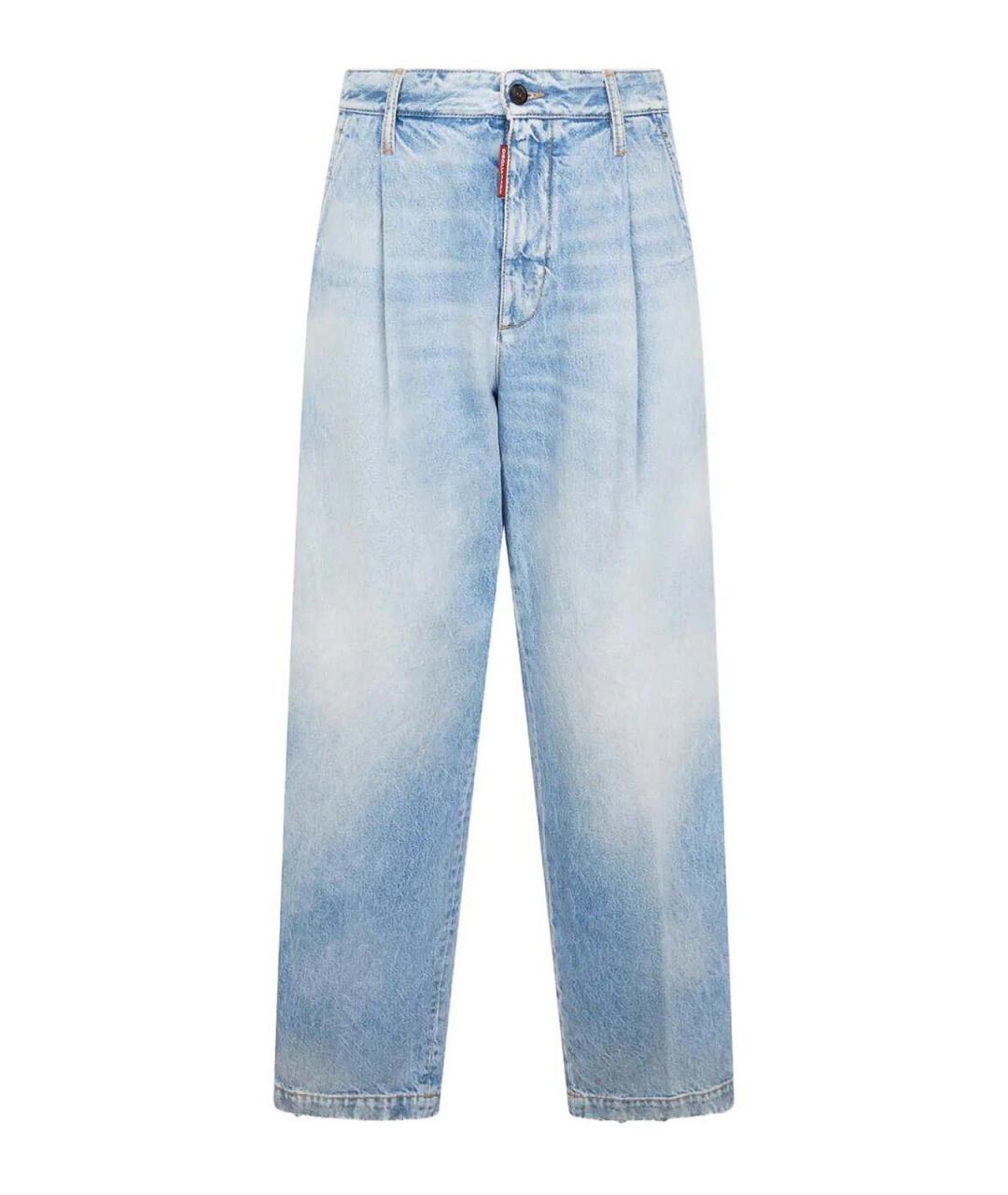 DSQUARED2 Синие хлопковые прямые джинсы, фото 1
