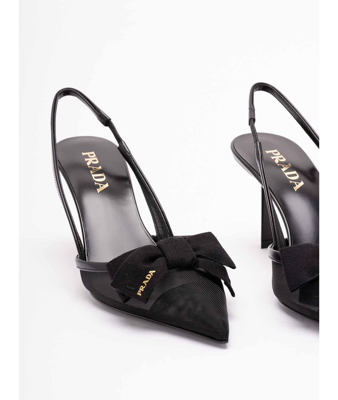 PRADA Черные синтетические туфли, фото 5