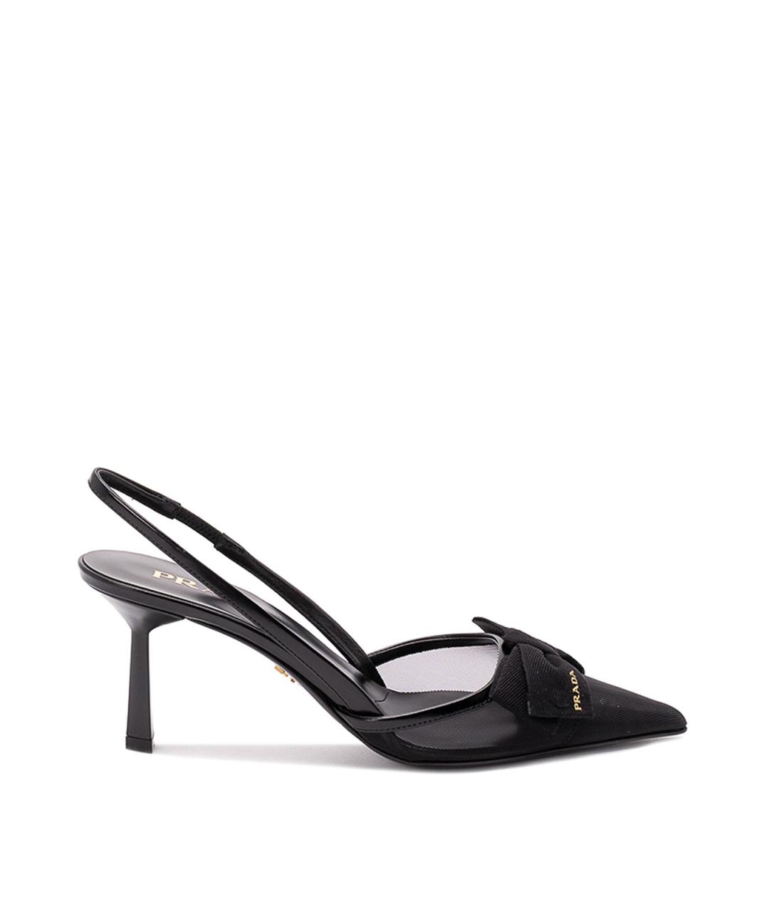 PRADA Черные синтетические туфли, фото 1