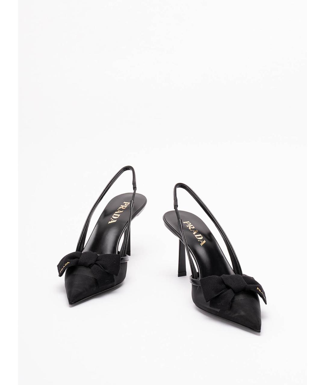 PRADA Черные синтетические туфли, фото 2