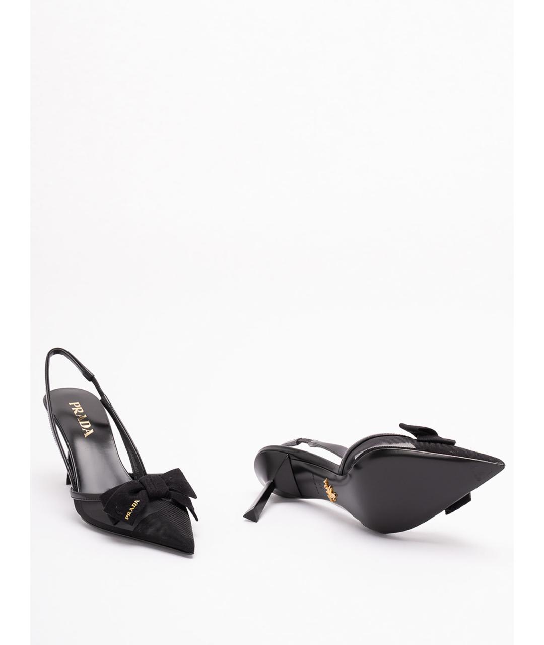 PRADA Черные синтетические туфли, фото 4