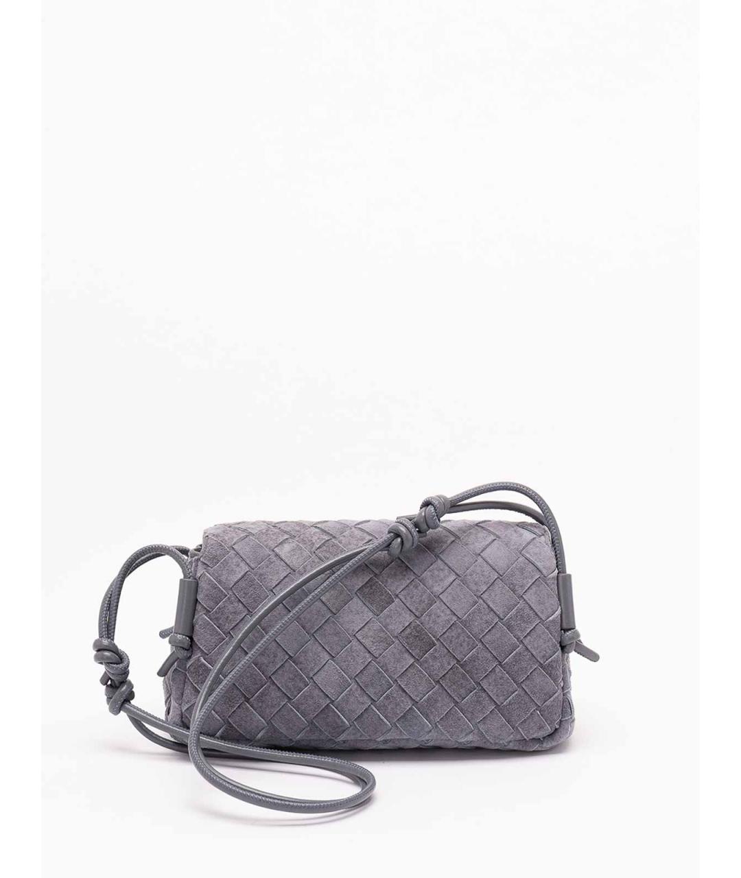 BOTTEGA VENETA Голубая замшевая сумка через плечо, фото 2