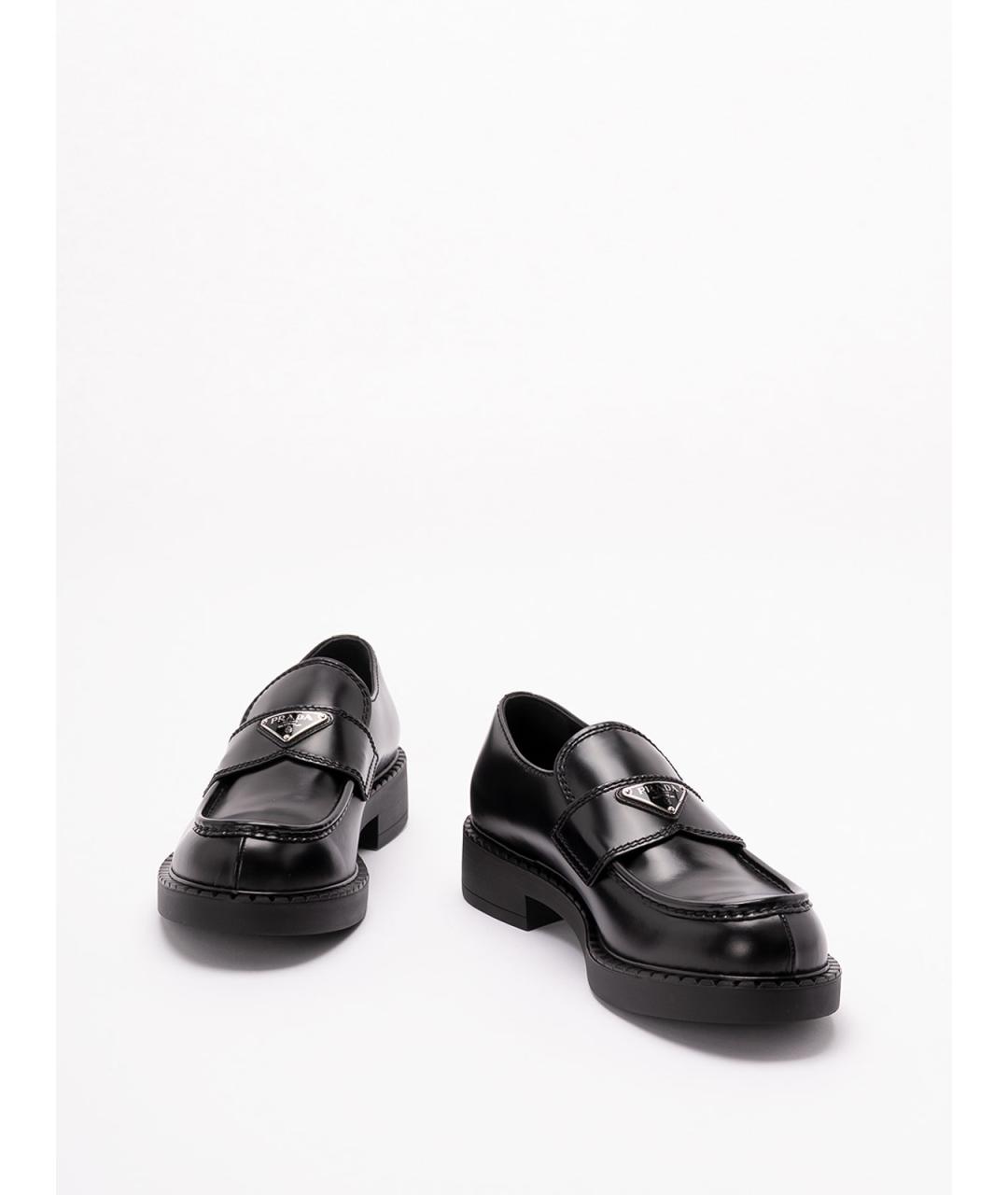 PRADA Черные кожаные лоферы, фото 2