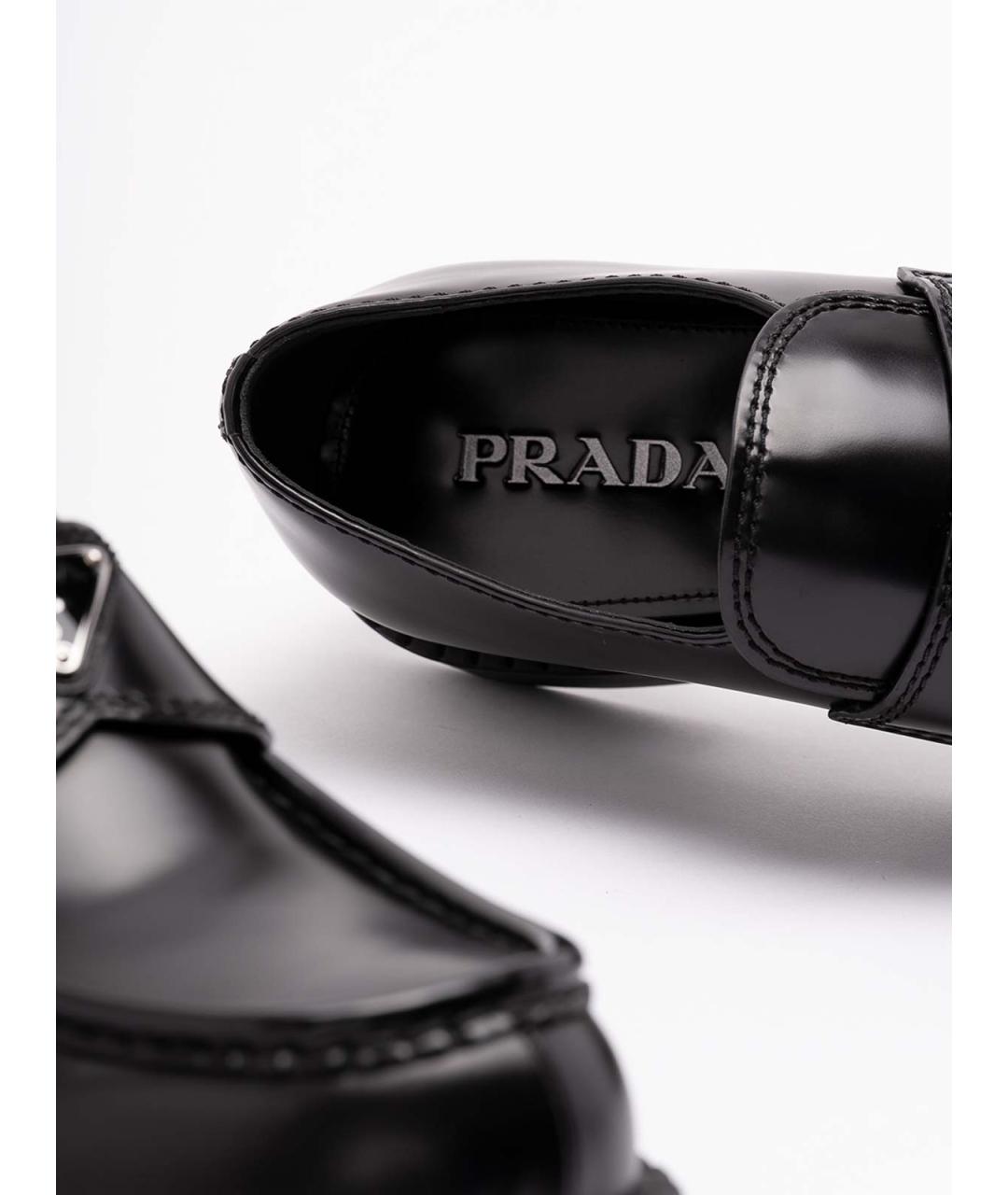 PRADA Черные кожаные лоферы, фото 5
