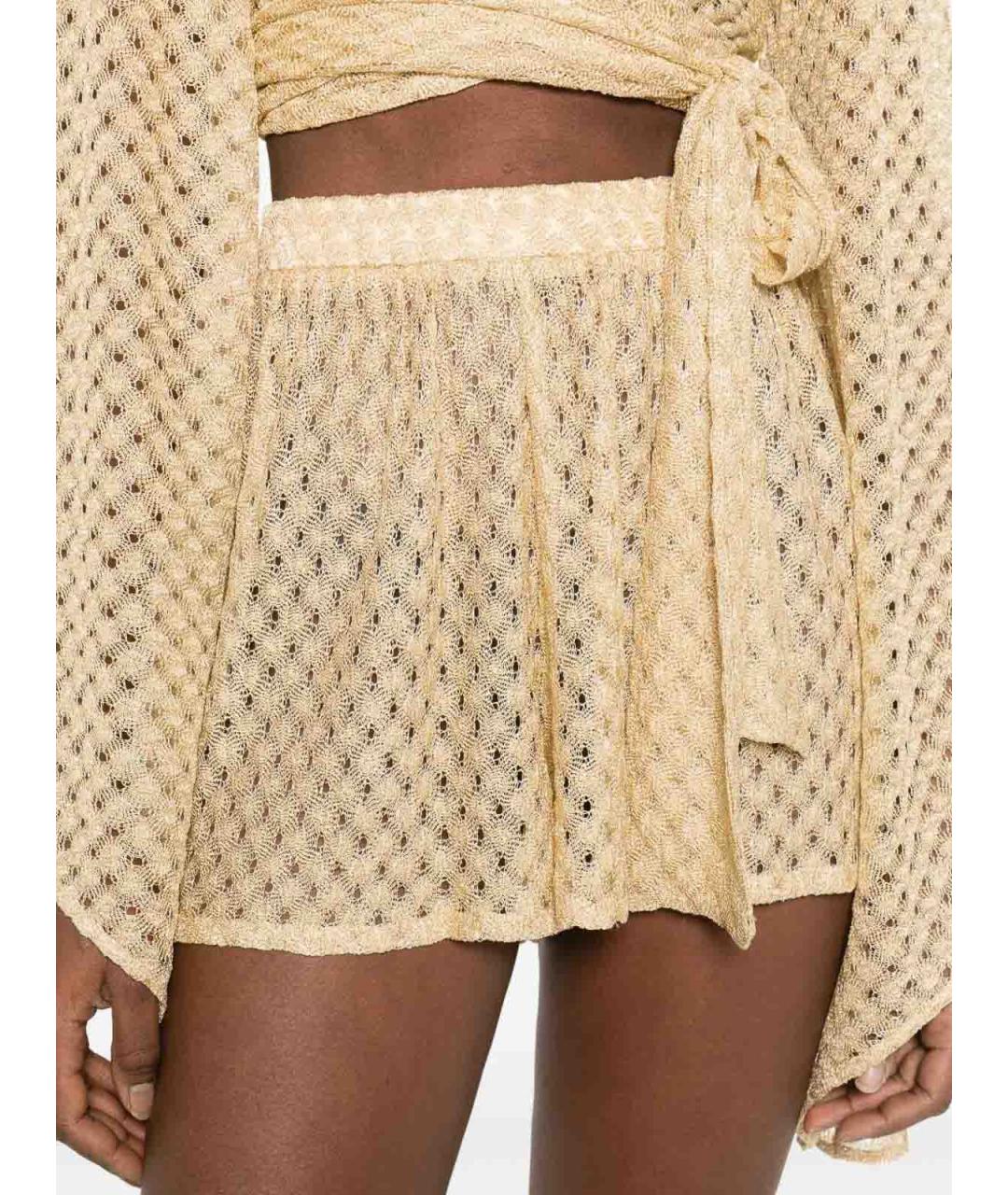 MISSONI Золотые вискозные шорты, фото 4